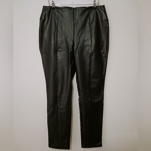 one 5 one Black Faux Leather Leggings